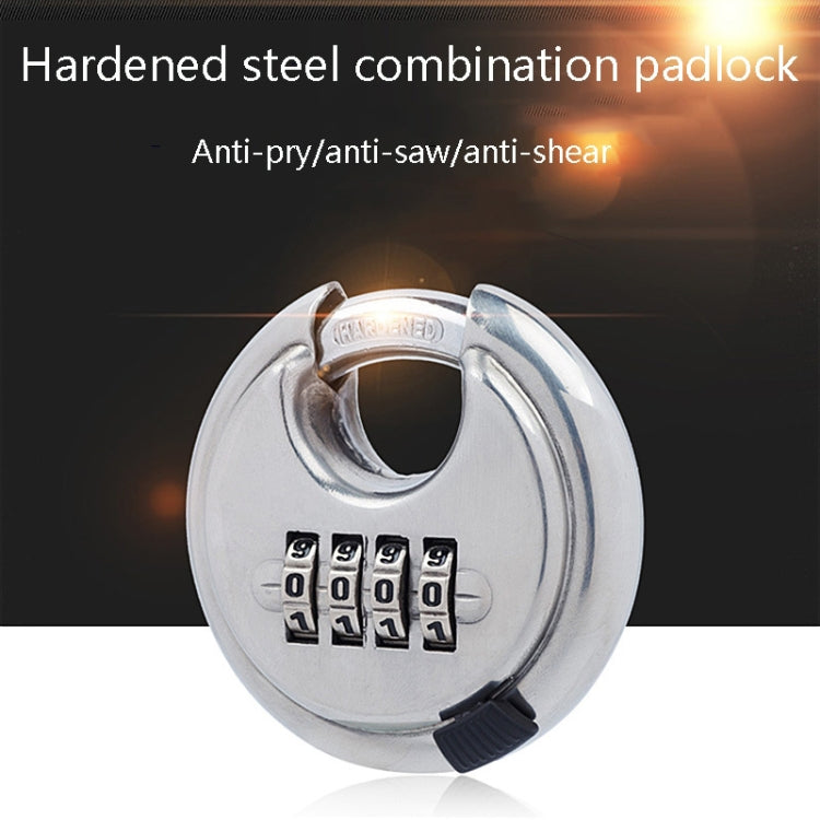 Stainless Steel Password Padlock 304 Waterproof And Rust-Proof Outdoor Courtyard Door Cabinet Lock Round Cake Lock(Silver) - Padlocks by PMC TechLife | Online Shopping South Africa | PMC TechLife