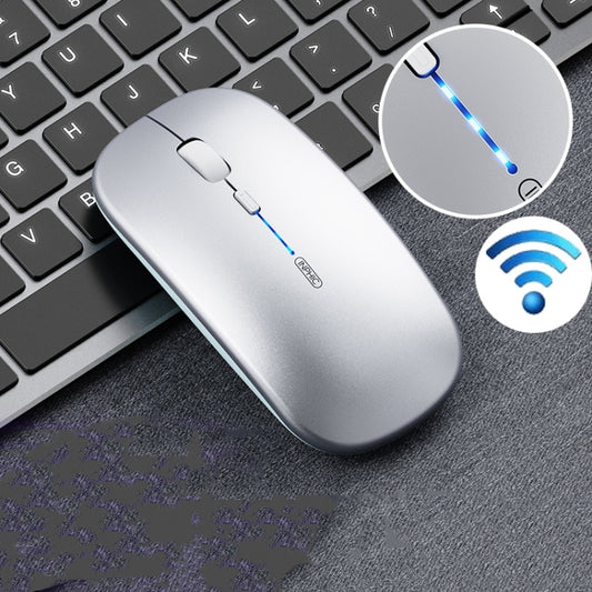 Inphic PM1 Office Mute Wireless Laptop Mouse, Style:Battery Display(Space Silver) - Wireless Mice by Inphic | Online Shopping South Africa | PMC Jewellery | Buy Now Pay Later Mobicred