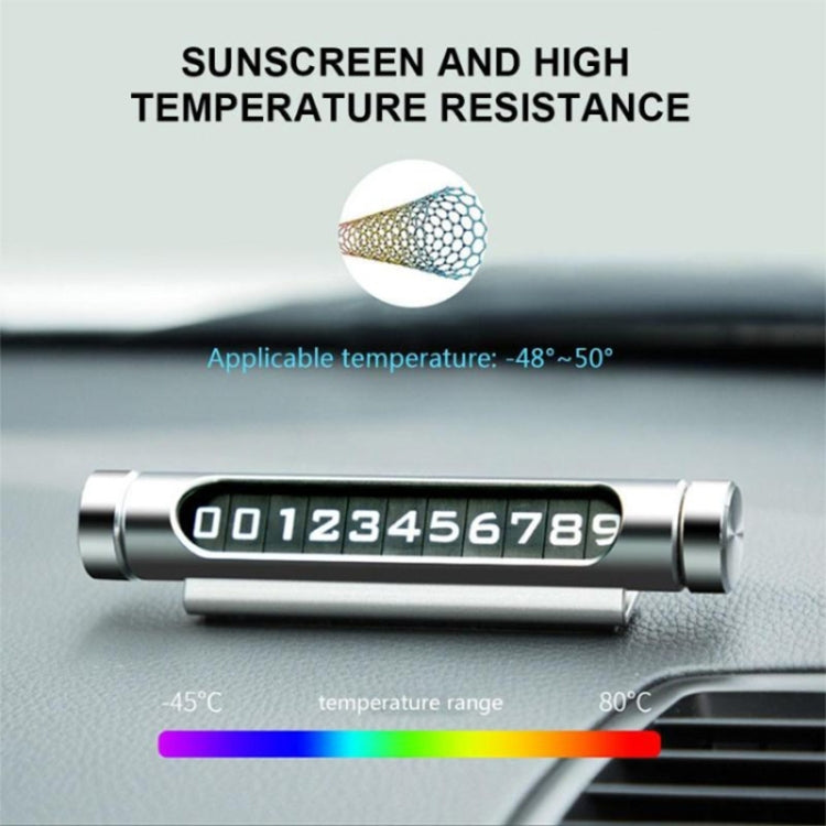 Magnetic Adsorption Design Car Shape Rotatable Luminous Car Temporary Parking Card with Phone Number(Black) - Parking Card by PMC TechLife | Online Shopping South Africa | PMC TechLife | Buy Now Pay Later Mobicred