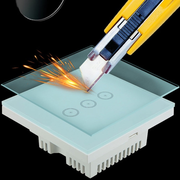 Wifi Wall Touch Panel Switch Voice Control Mobile Phone Remote Control, Model: White 1 Gang (Single Firewire Zigbee) - free shipping - PMC Jewellery - Order now!