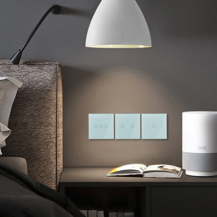 Wifi Wall Touch Panel Switch Voice Control Mobile Phone Remote Control, Model: White 2 Gang (Single Firewire Zigbee) - free shipping - PMC Jewellery - Order now!