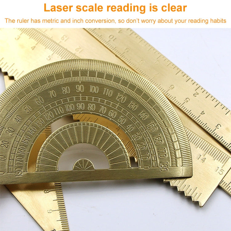 Brass Retro Drawing Ruler Measuring Tools, Model: 0-15cm Ruler - free shipping - PMC TechLife - Order now!