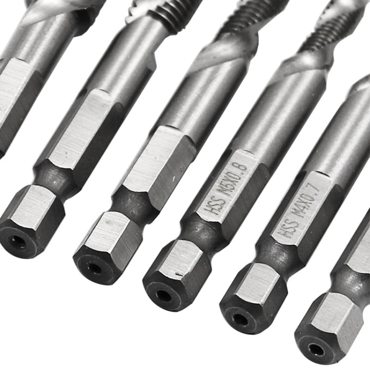 6 PCS / Set HSS Multi-Function Integrated Composite Tap Hole Tapping Chamfering - Drill & Drill Bits by PMC TechLife | Online Shopping South Africa | PMC TechLife