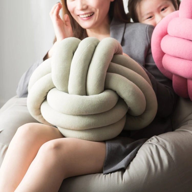 Hand-Made Knotted Ball Pillow, Size: Diameter: 25~30cm(Tangerine Powder) - Cushions & Pillows by PMC TechLife | Online Shopping South Africa | PMC TechLife | Buy Now Pay Later Mobicred