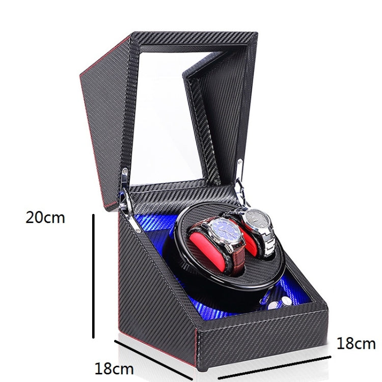 Watch Shaker Automatic Mechanical Watch Rotating Motor Winding Box, US / EU / UK Plug(Black Carbon Fiber Texture) - free shipping - PMC TechLife - Order now!