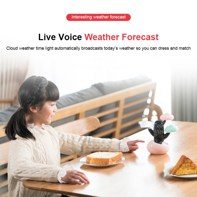 Cloud Weather Time Light Multifunctional Smart Induction Child Wake Up Alarm Clock(Blue) - Novelty Clock by PMc TechLife | Online Shopping South Africa | PMc TechLife | Buy Now Pay Later Mobicred