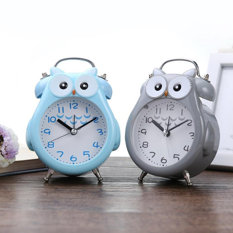 2 PCS Children Creative Cartoon Owl Super Ring Metal Bell Student Alarm Clock(Blue) - Novelty Clock by PMc TechLife | Online Shopping South Africa | PMc TechLife | Buy Now Pay Later Mobicred