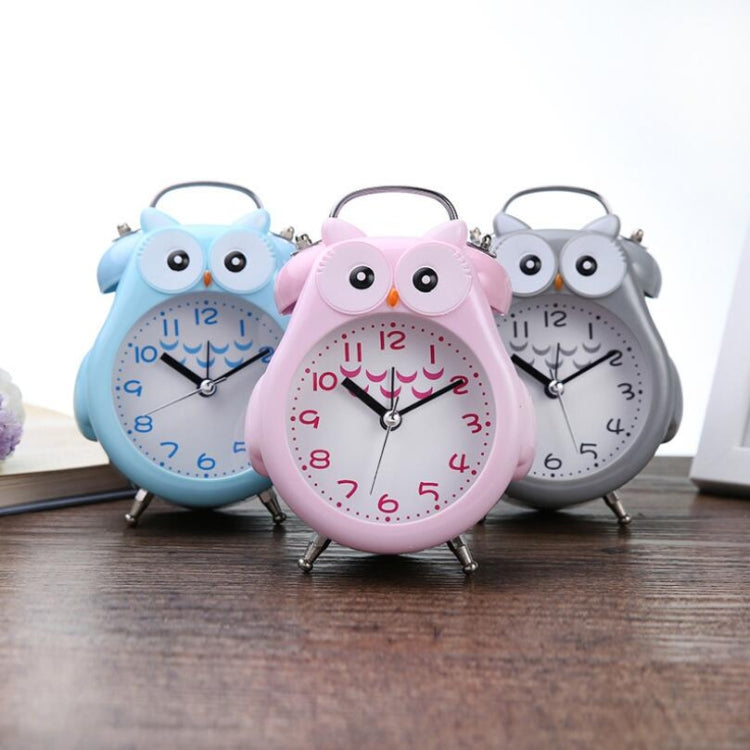 2 PCS Children Creative Cartoon Owl Super Ring Metal Bell Student Alarm Clock(Blue) - Novelty Clock by PMc TechLife | Online Shopping South Africa | PMc TechLife | Buy Now Pay Later Mobicred