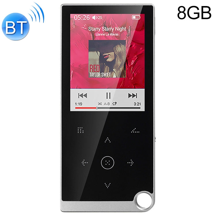 E05 2.4 inch Touch-Button MP4 / MP3 Lossless Music Player, Support E-Book / Alarm Clock / Timer Shutdown, Memory Capacity: 8GB Bluetooth Version(Silver Grey) - MP4 Player by PMC Jewellery | Online Shopping South Africa | PMC Jewellery | Buy Now Pay Later Mobicred