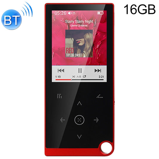 E05 2.4 inch Touch-Button MP4 / MP3 Lossless Music Player, Support E-Book / Alarm Clock / Timer Shutdown, Memory Capacity: 16GB Bluetooth Version(Red) - MP4 Player by PMC Jewellery | Online Shopping South Africa | PMC Jewellery | Buy Now Pay Later Mobicred