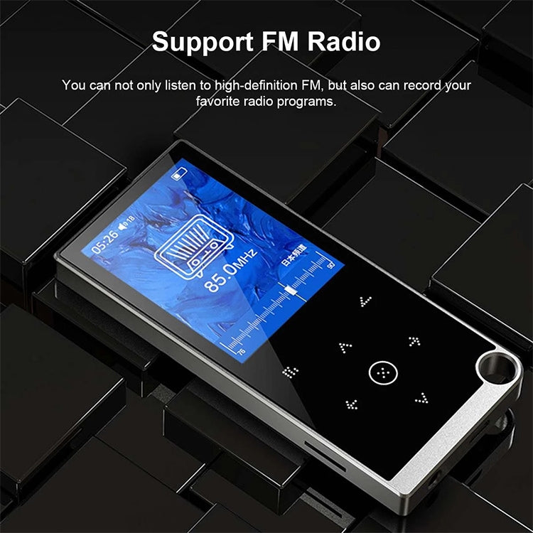 E05 2.4 inch Touch-Button MP4 / MP3 Lossless Music Player, Support E-Book / Alarm Clock / Timer Shutdown, Memory Capacity: 16GB Bluetooth Version(Silver Grey) - free shipping - PMC Jewellery - Order now!