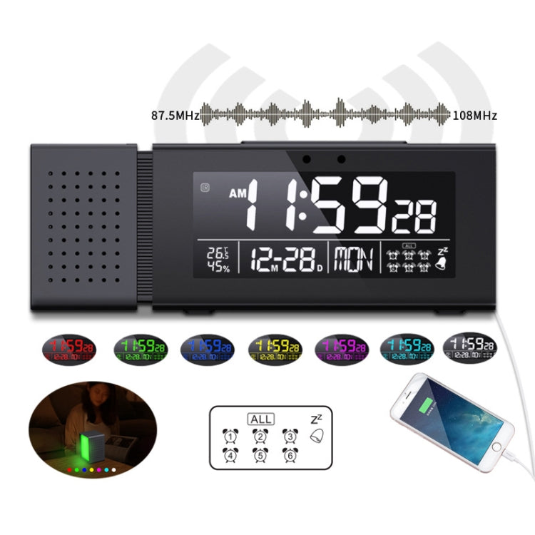 TS-P30 Multifunctional Night Light Alarm Digital Clock with FM Radio & Temperature / Humidity Display & IR Sensor Function(White) - Alarm Clocks by PMc TechLife | Online Shopping South Africa | PMc TechLife | Buy Now Pay Later Mobicred