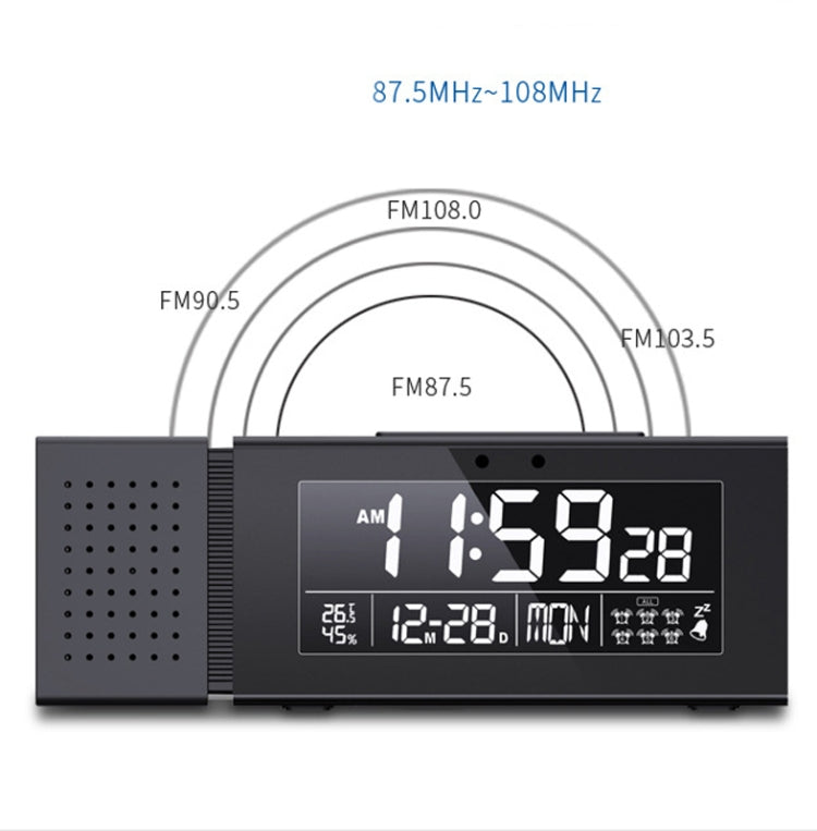 TS-P30 Multifunctional Night Light Alarm Digital Clock with FM Radio & Temperature / Humidity Display & IR Sensor Function(White) - Alarm Clocks by PMc TechLife | Online Shopping South Africa | PMc TechLife | Buy Now Pay Later Mobicred
