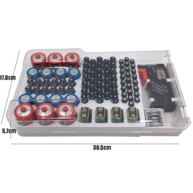 JK-19070823 Battery Storage Box With Battery Capacity Tester(white) - Battery & Resistance Tester by PMC TechLife | Online Shopping South Africa | PMC TechLife
