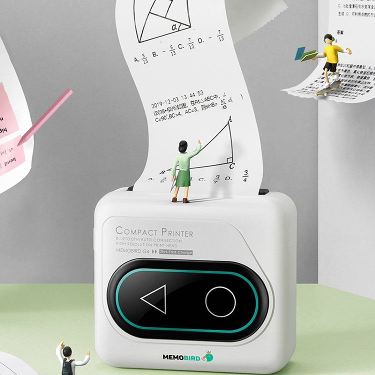 Memobird G4 Handheld Home Student Search Question Graffiti Notes Portable Bluetooth Thermal Printer(Classic White) - Receipt Printers by PMC Jewellery | Online Shopping South Africa | PMC Jewellery | Buy Now Pay Later Mobicred