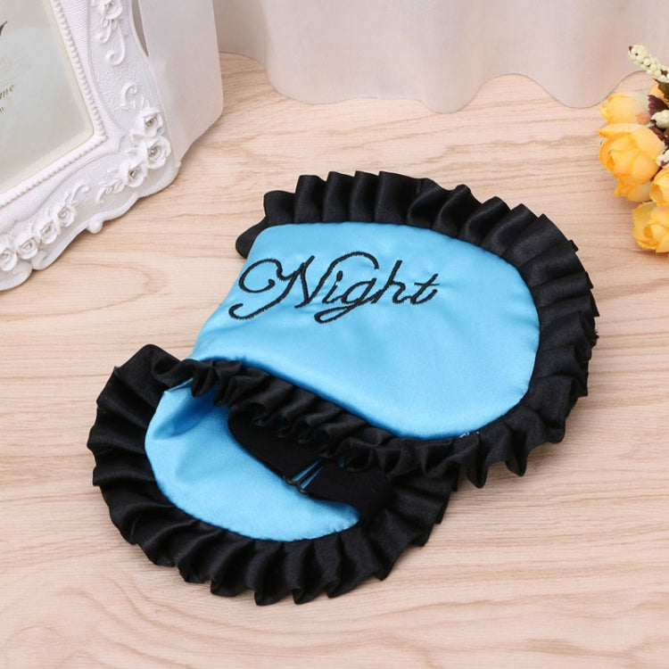 Comfortable Imitation Silk Satin Personalized Travel Sleep Mask Eye Cover(Blue) - free shipping - PMC TechLife - Order now!