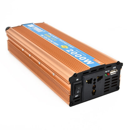 XUYUAN 2000W Inverter with USB Positive And Negative Reverse Connection Protection, Specification: Gold 12V to 220V - Modified Square Wave by PMC Jewellery | Online Shopping South Africa | PMC Jewellery | Buy Now Pay Later Mobicred