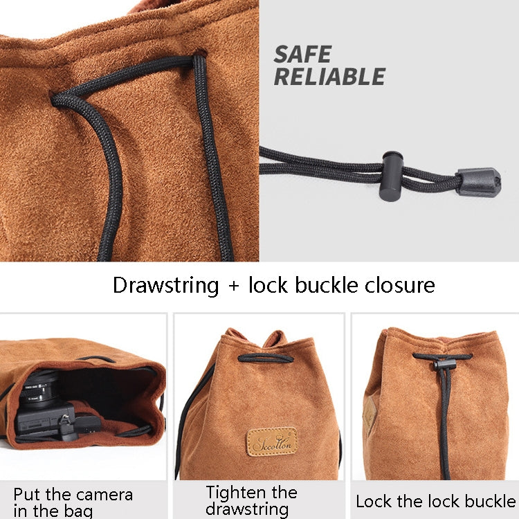 S.C.COTTON Liner Shockproof Digital Protection Portable SLR Lens Bag Micro Single Camera Bag Square Khaki S - free shipping - PMC TechLife - Order now!
