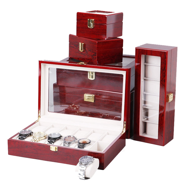 Wooden Baking Paint Watch Box Jewelry Storage Display Box(06 Black + Brown Matte) - free shipping - PMc TechLife - Order now!