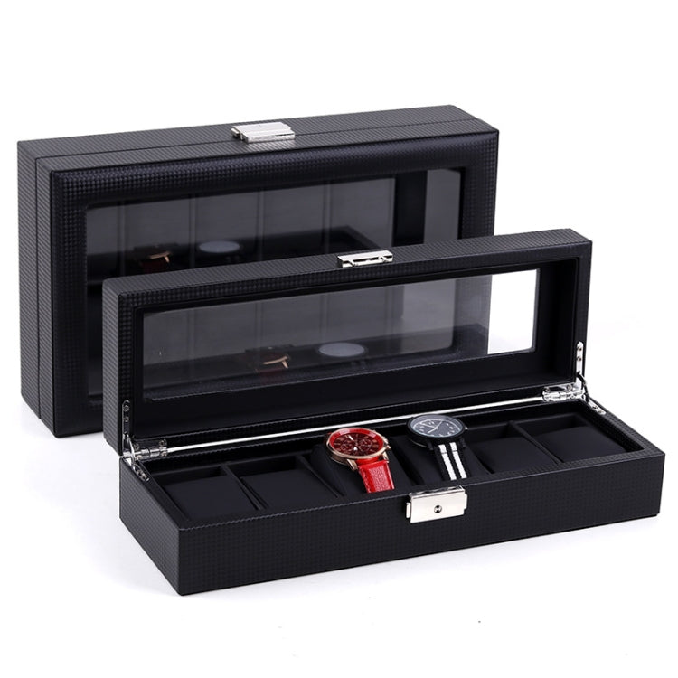 Woven Pattern PU Leather Watch Box Jewelry Storage Display Box, Colour: 6 Bits - free shipping - PMc TechLife - Order now!