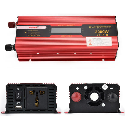 XUYUAN 2000W Car Battery Inverter with LCD Display, Specification: 12V to 220V -  by XUYUAN | Online Shopping South Africa | PMC Jewellery | Buy Now Pay Later Mobicred