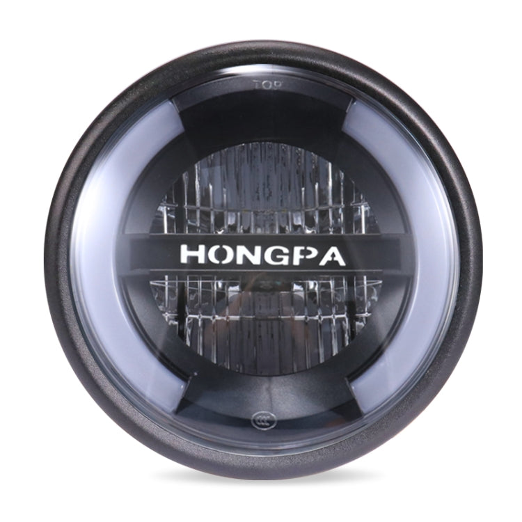 HONGPA Motorcycle Retro Headlights Modified Parts LED General Metal Headlights(Matte Black) - Headlights by PMC Jewellery | Online Shopping South Africa | PMC Jewellery | Buy Now Pay Later Mobicred