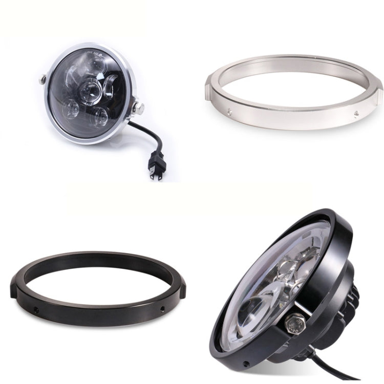 5.75 Inch Round Retro Headlight Ring Motorcycle Headlight Modification Parts(Silver) - Others by PMC Jewellery | Online Shopping South Africa | PMC Jewellery | Buy Now Pay Later Mobicred