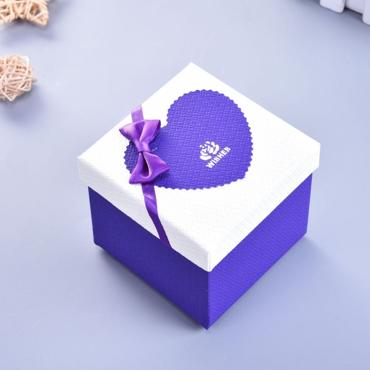 Paper Valentine Day Gift Box With Bow, Specification: 10x10x10cm(Purple) - free shipping - PMc TechLife - Order now!
