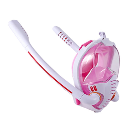 Snorkeling Mask Double Tube Silicone Full Dry Diving Mask Adult Swimming Mask Diving Goggles, Size: L/XL(White/Pink) - Diving Mask by PMC Jewellery | Online Shopping South Africa | PMC Jewellery | Buy Now Pay Later Mobicred