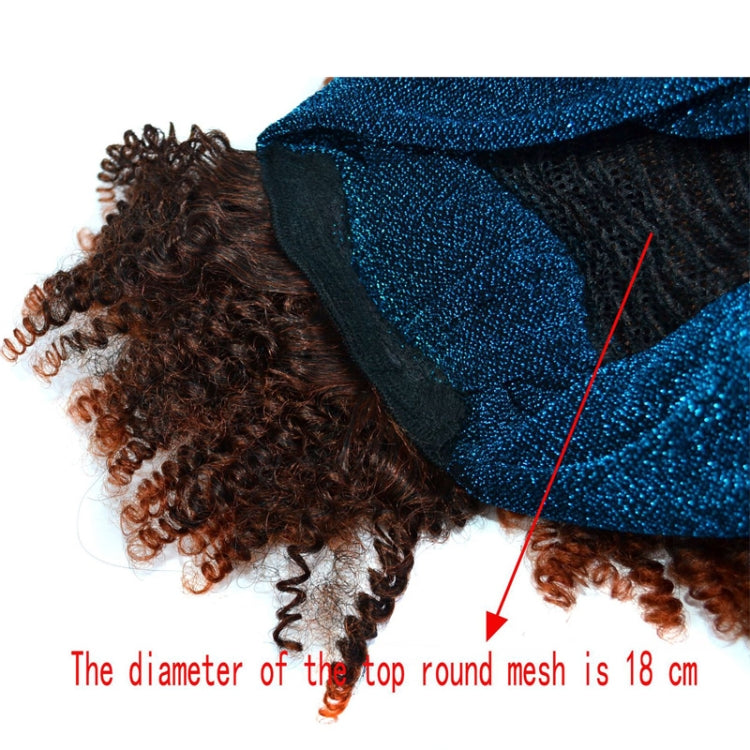 Headscarf Wig Black Gradient Small Curly Wig Explosive Headgear, Colour: 6.TJB0-4T27# - free shipping - PMC TechLife - Order now!