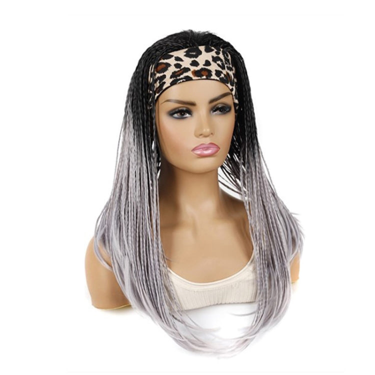 Colored Small Dirty Braid Wig Headgear Hair Band Style Small Braid Wig Headgear(1BTGRAY#7 Leopard Print) - free shipping - PMC TechLife - Order now!