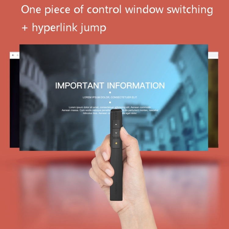 Deli 2.4GHz Laser Page Turning Pen Rechargeable Speech Projector Pen, Model: 2802PL (Black) - free shipping - PMC Jewellery - Order now!