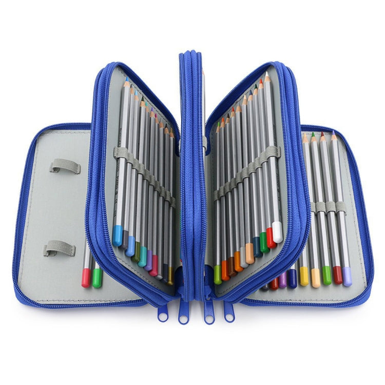 Solid Color Square Four-Layer Pencil Case Sketch Colorful Pencil Case With 72 Holes(Purple) - File Folder by PMC TechLife | Online Shopping South Africa | PMC TechLife | Buy Now Pay Later Mobicred