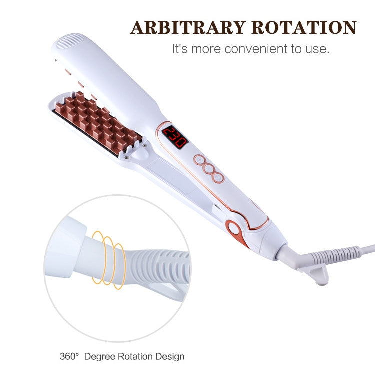 Multi-functional Long & Short Hair Styling Iron Ceramic Tourmaline Volumizing Hair Iron, Plug standard:EU(Black gold) - free shipping - PMC TechLife - Order now!