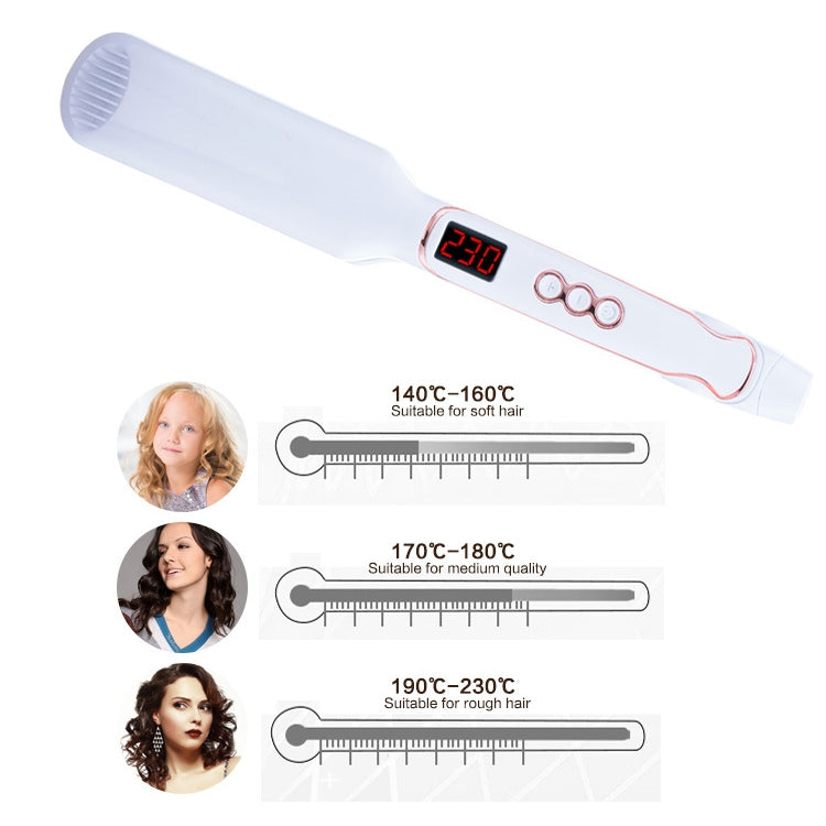 Multi-functional Long & Short Hair Styling Iron Ceramic Tourmaline Volumizing Hair Iron(White gold) - free shipping - PMC TechLife - Order now!