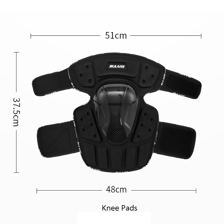 SULAITE Off-Road Motorcycle Windproof Warmth Drop-Proof Breathable Carbon Fiber Protective Gear, Specification: Knee Pads+Elbow Pads - free shipping - PMC TechLife - Order now!