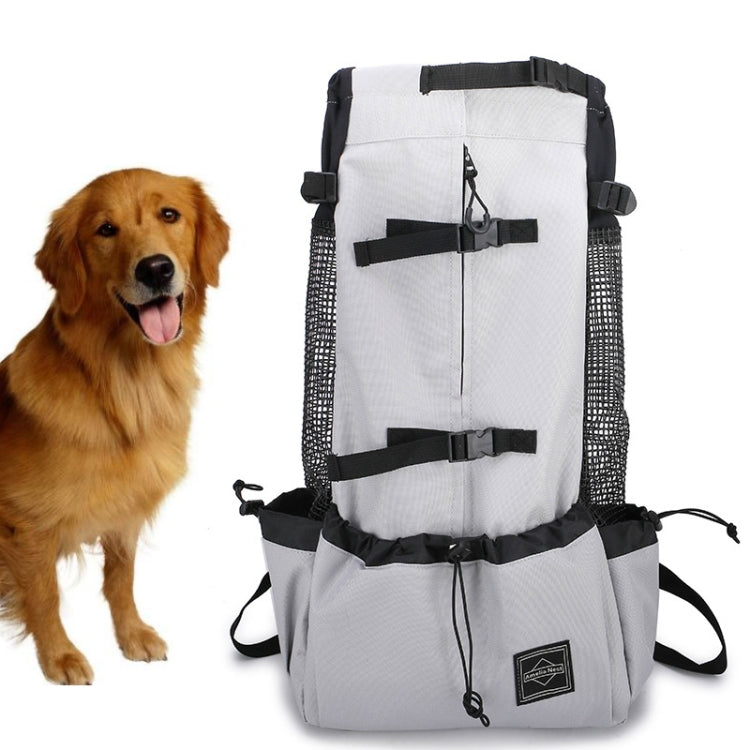 Ventilated And Breathable Washable Pet Portable Backpack, Size: XL(Light Grey) - Pet Bags by PMC Jewellery | Online Shopping South Africa | PMC Jewellery