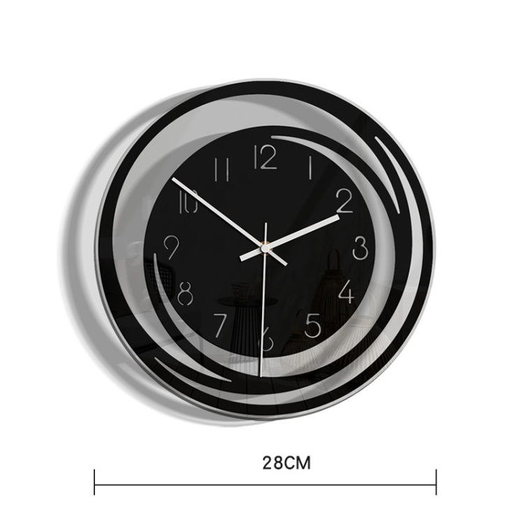 TM009 Home Living Room Decoration Acrylic Wall Clock Transparent Silent Clock(Black) - Wall Clock by PMc TechLife | Online Shopping South Africa | PMc TechLife | Buy Now Pay Later Mobicred