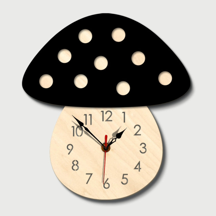 Kindergarten Cartoon Mute Wall Clock Creative Children Colorful Mushroom Decorative Clock(Black) - Wall Clock by PMc TechLife | Online Shopping South Africa | PMc TechLife | Buy Now Pay Later Mobicred