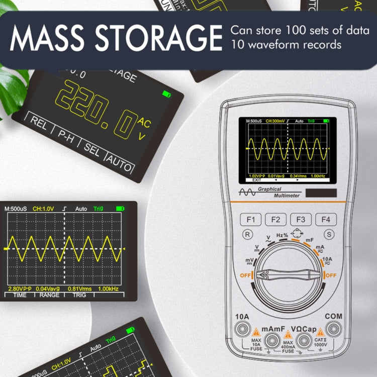 ET828 2 In 1 2 In 1 Oscilloscope Multimeter 2.4 Inch Color Screen Meter Digital Resistance Frequency Tester 1MHz 2.5Msps Meter - Digital Multimeter by PMC Jewellery | Online Shopping South Africa | PMC Jewellery | Buy Now Pay Later Mobicred