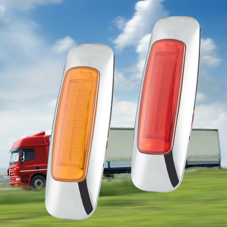2 PCS 12/24V 8 LEDs Explosion Lightning Plating Edge Light Side Tail Light(Yellow) - Warning Lights by PMC TechLife | Online Shopping South Africa | PMC TechLife | Buy Now Pay Later Mobicred