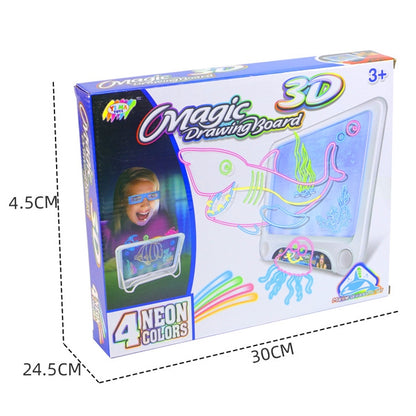 3D Fluorescent Drawing Board Magic Luminous Three-Dimensional Writing Board Graffiti Board Lighting Puzzle Children Drawing Board,Style:  Drawing Screen (Ocean Version) -  by PMC Jewellery | Online Shopping South Africa | PMC Jewellery | Buy Now Pay Later Mobicred