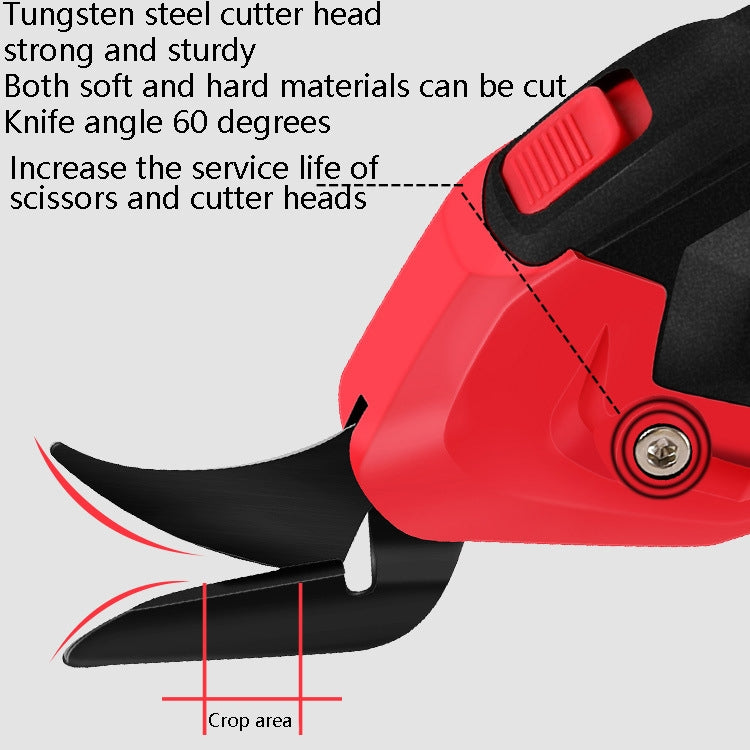 YOURTOOLS Y4005 12W Charging Version Tungsten Steel Electric Scissors Clothing Leather Carpet Trimming Scissors, Battery Capacity: 1500mAh (Red) - DIY Apparel Sewing by PMC Jewellery | Online Shopping South Africa | PMC Jewellery | Buy Now Pay Later Mobicred