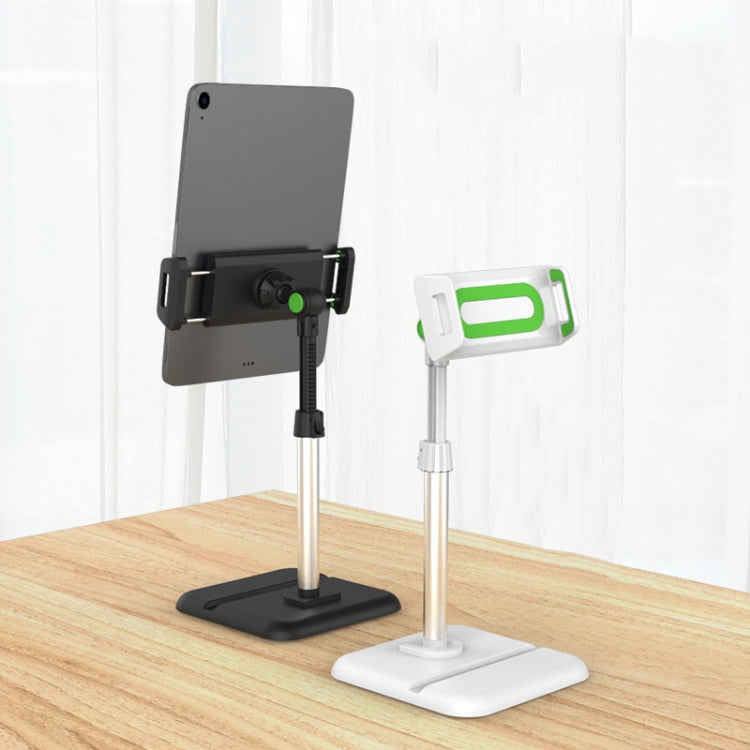 Telescopic Adjustment Live Frame Desktop Tablet Mobile Phone Bracket, Specification: K05 Flat Plate  (White Green) - Stand by PMC TechLife | Online Shopping South Africa | PMC TechLife | Buy Now Pay Later Mobicred