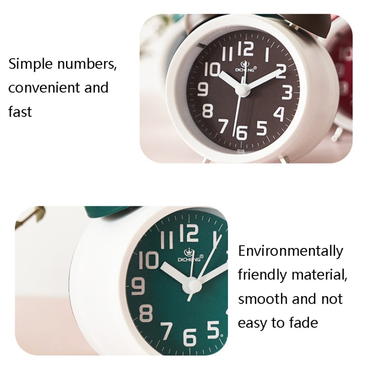 6016 Simple Bell Small Alarm Clock Students Learning Bedside Clock With Night Light(Red) - Alarm Clocks by PMc TechLife | Online Shopping South Africa | PMc TechLife | Buy Now Pay Later Mobicred