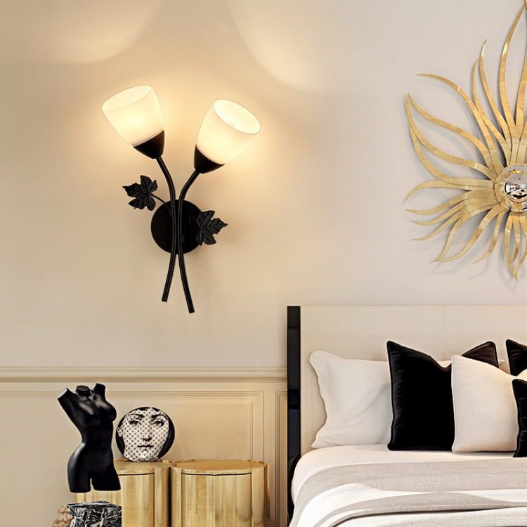6014 Iron Wall Lights LED Bedroom Bedside Lights Postmodern Corridor Trump Light Hotel Restaurant Lighting, Power source: Without Light Bulb( Black Single Head) - free shipping - PMc TechLife - Order now!
