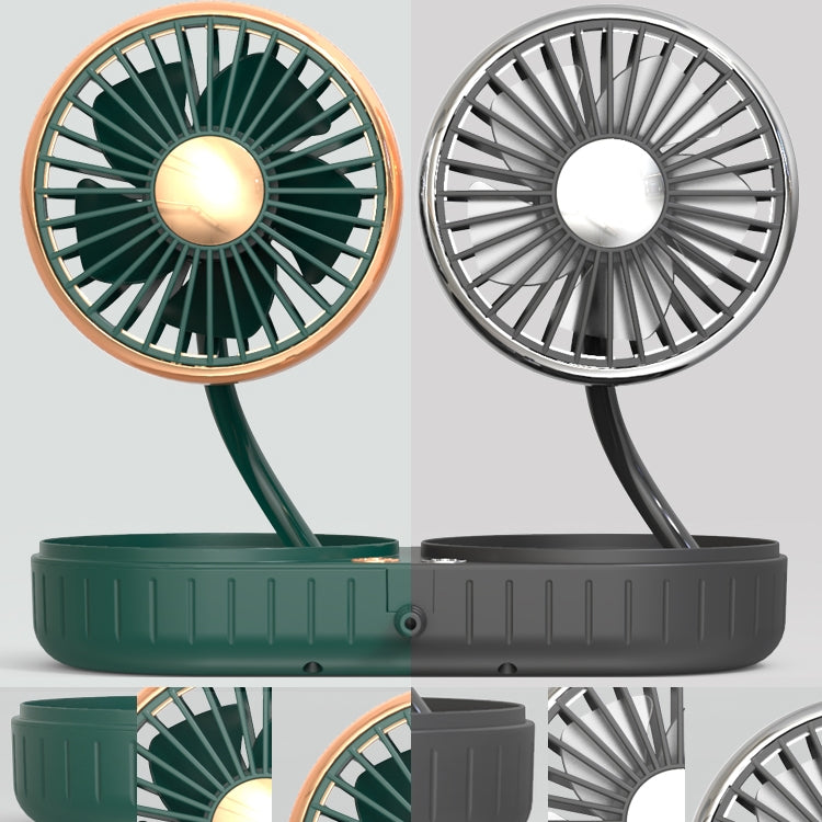 F303 Car USB Fan Car Shake Head Fan(Double Head Gold) - Heating & Fans by PMC TechLife | Online Shopping South Africa | PMC TechLife | Buy Now Pay Later Mobicred