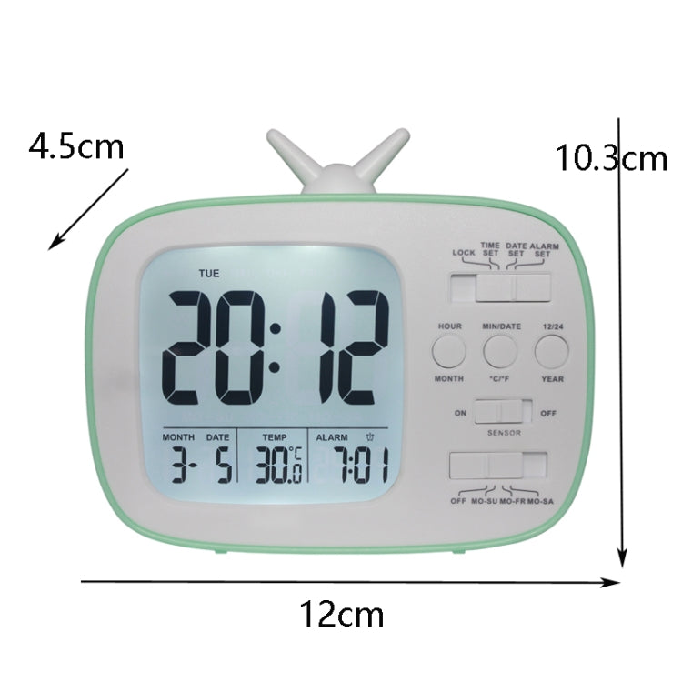 G179 Retro TV Alarm Clock Student Dormitory Bed Electronic Clock(Black English Version) - Novelty Clock by PMc TechLife | Online Shopping South Africa | PMc TechLife | Buy Now Pay Later Mobicred