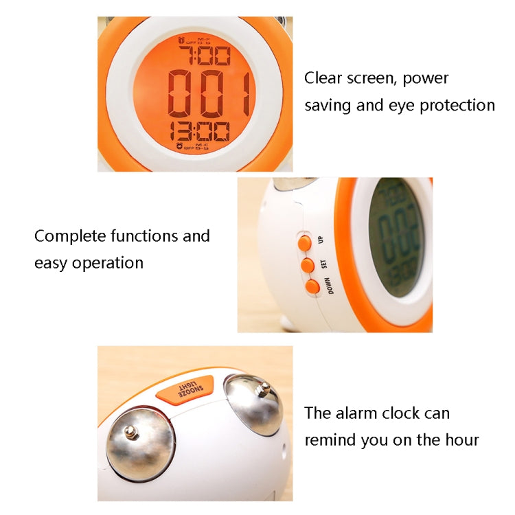 0705 Big Volume Simple Three-Dimensional LED Alarm Clock Mute Luminous Electronic Clock(Black Shell Blue) - Novelty Clock by PMc TechLife | Online Shopping South Africa | PMc TechLife | Buy Now Pay Later Mobicred