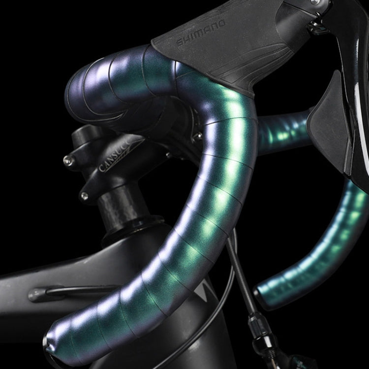 WEST BIKING Bicycle Volorful Handlebar Straps Shock Absorption PU Non-Slip Handlebar Wrap Riding Equipment(Reflective Shadow) - Bicycle Grips by WEST BIKING | Online Shopping South Africa | PMc TechLife | Buy Now Pay Later Mobicred